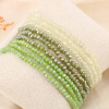 Bracelets élastiques perles cristal +boudin pour femme 0224084 vert kaki