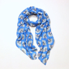 Etole motif queues oiseaux glitter femme 0724007 bleu