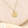 Collier signe astrologique BALANCE zodiacal constellation acier inoxydable 0123179 doré