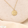 Collier signe astrologique VERSEAU zodiacal constellation acier inoxydable 0123178 doré