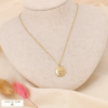 Collier signe astrologique BELIER zodiacal constellation acier inoxydable 0123177 doré