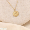 Collier signe astrologique POISSON zodiacal constellation acier inoxydable 0123174 doré