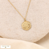 Collier signe astrologique GEMEAUX zodiacal constellation acier inoxydable 0123172 doré