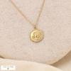 Collier signe astrologique CANCER zodiacal constellation acier inoxydable 0123171 doré