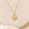 Collier signe astrologique SAGITTAIRE zodiacal constellation acier inoxydable 0123170 doré