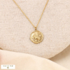 Collier signe astrologique CAPRICORNE zodiacal constellation acier inoxydable 0123169 doré