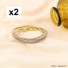 8 BRACELETS FINS ÉLASTIQUES À STRASS 0223196 gris foncé