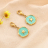 2 charms breloques étoile émail acier inoxydable 0624058 bleu