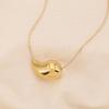 Collier acier goutte enfilée lisse miroir fil maille serpent 0124148 doré
