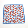Carré hiver vintage fleurs polyester viscose 0724509 bleu