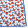 Carré hiver vintage fleurs polyester viscose 0724509 bleu