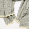 Echarpe chaude motifs chevrons et franges femme 0724515 gris clair