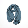 Echarpe chinée longue à carreaux pour femme 0724517 bleu foncé