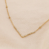 Collier minimaliste acier inoxydable pendentif chevron strass 0124518 doré
