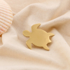 Broche Épingle Tortue Acier Inoxydable 30x30mm 0525006 doré