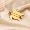 Broche Épingle Tortue Acier Inoxydable 30x30mm 0525006 doré