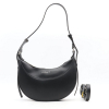 Sac porté épaule Flora&Co simili-cuir texturé demi-lune 0925013 noir