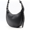 Sac porté épaule Flora&Co simili-cuir texturé demi-lune 0925013 noir
