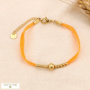 Bracelet tendance avec billes en acier inoxydable 0224061 orange