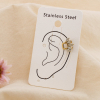 2 Bagues d'oreilles acier inox feuilles marquises 0325097 doré