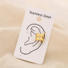 2 Bijoux d'oreilles acier inoxydable ajouré goutte 0325099 doré