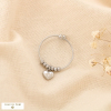 Bague acier inoxydable fine breloque coeur 0425018 argenté