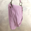 Sac porté épaule cuir véritable daim suède anse bandoulière 0925513 rose