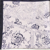 Foulard carré satin polyester motifs floraux 0725519 mauve