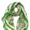 Écharpe viscose coton imprimé graphique 0725511 vert