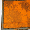 Foulard carré floral polyester femme 0725515 orange foncé