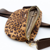 Sac banane motif léopard en velours Flora&Co 0925517 taupe