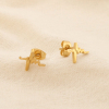 12 paires de puce d'oreilles electrocardiogramme électro acier inoxydable 0319523 doré