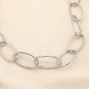 Collier acier inoxydable large maille ovale 0125581 argenté
