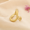 Bague acier inoxydable ajouré contemporain 0425538 doré