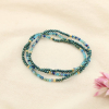 3 Bracelets Élastiques Perles Cristal Facetté 0225502 bleu foncé