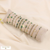 Ensemble 12 bracelets acier pierres coeur trèfle 0223552 vert foncé