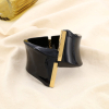 Bracelet acier résine jonc ouvrable marbré 0225596 noir