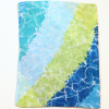 Foulard femme imprimé tie-and-dye coton viscose 0726019 bleu