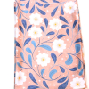 Étole satinée femme imprimé végétal stylisé polyester 0726022 rose nude
