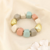 Bracelet élastique cubes résine acétate multicolore 0226060 multi