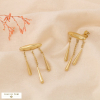 Boucles d’oreille gouttes contemporaines acier inoxydable 0324538 doré