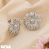 Boucles d’oreille fleur solaire acier inoxydable 0324607 argenté