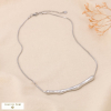 Collier chaîne maille serpent tige acier inoxydable femme 0124537 argenté