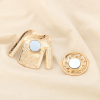 Broche aimantée veste fleur métal émaillé strass 0526040 blanc
