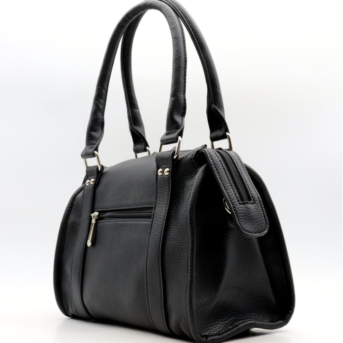 Sac à main Flora&Co simili-cuir grainé 0926010 noir