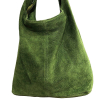 Cabas cuir véritable daim suède pochette 0925512 vert olive