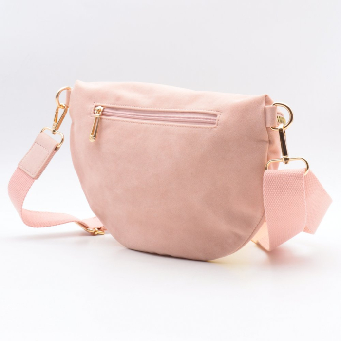 Sac banane Flora&Co simili-cuir effet daim 0925527 rose