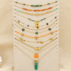 Ensemble 12 colliers acier inoxydable pierre strass 0126172 multi