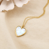 Collier double face acier nacre arbre de vie cœur 0126116 doré