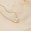 Collier acier inoxydable miniature nacre cœur 0126178 doré